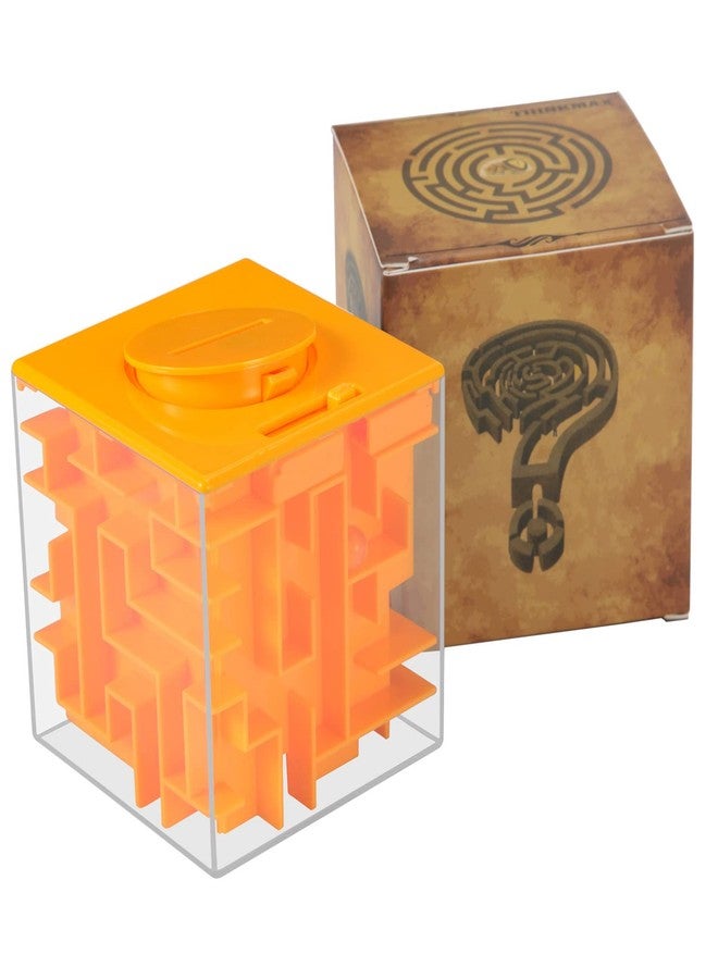 ThinkMax Money Maze Puzzle Box for Kids and Adults, Perfect Money Holder Maze Puzzle Gift Box (Orange) - Image 1